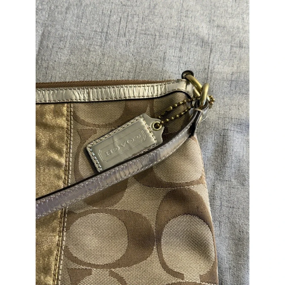 Coach‎ Signature Parker Shoulder Bag F13278 Canvas & Gold Leather w/tag Monogram